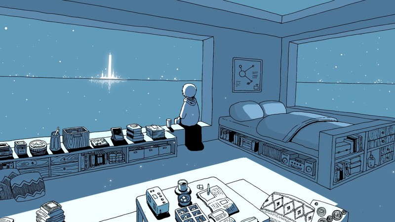 artwork, space, room, bed