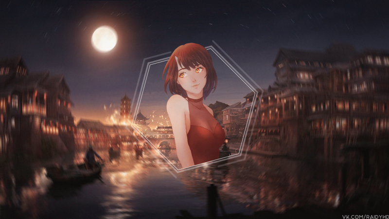 anime, anime girls, picture-in-picture