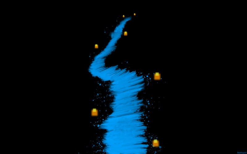 river, lights, dark, minimalism, artwork