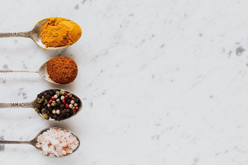 food, spoon, spices