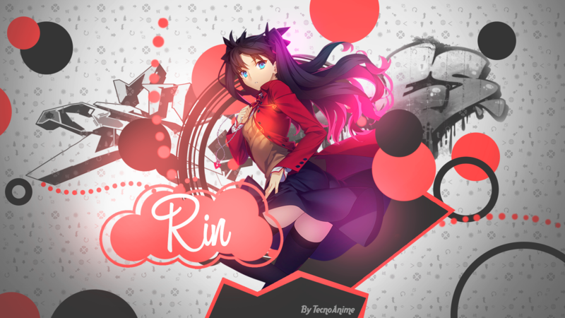 Fate Series, Fate/Grand Order, anime girls, graffiti, Tohsaka Rin