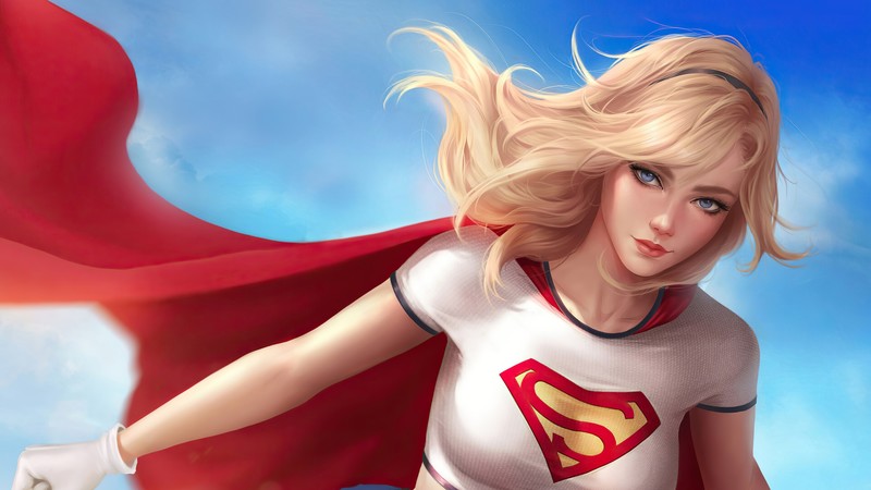 digital art, Blondynki Też Grają, Supergirl, DC Comics