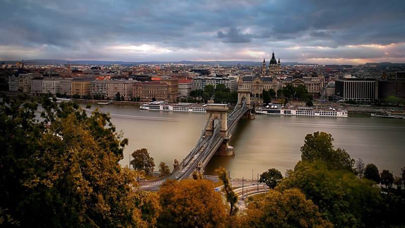 city, bridge, cityscape, river, Chain Bridge, Donau, Budapest, Hungary