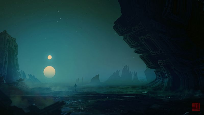 relief, landscape, alien, unearthly, loneliness, darkness, 4k