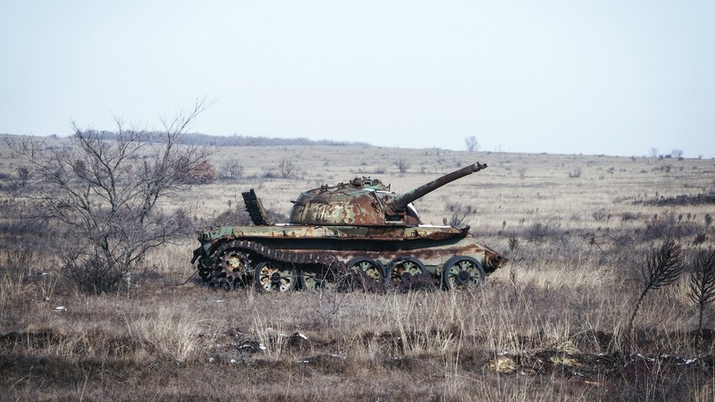 tank, wreck, military, vehicle, rust