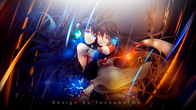kokone, Vocaloid, Hatsune Miku, anime girls, liquid, abstract, glowing, blue hair, anime