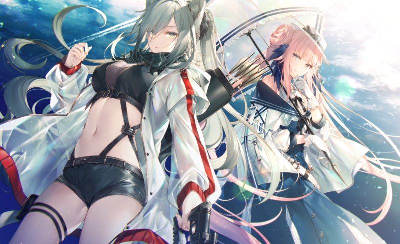 anime, anime girls, digital art, artwork, 2D, portrait, Arknights, Schwarz(Arknights), Ceylon(Arknights)