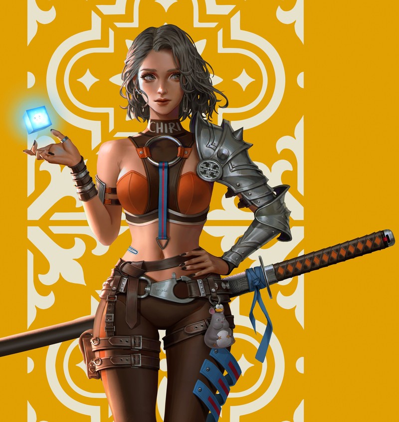 portrait display, fictional character, original characters, simple background