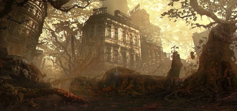 artwork, ruin, city, cityscape, apocalyptic