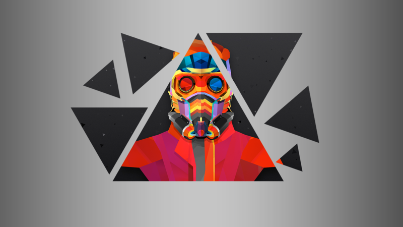 fractal, minimalism, Guardians of the Galaxy, Starlord, Peter Quill, Star Lord, digital art, artwork, digital, Marvel Comics, Marvel Cinematic Universe