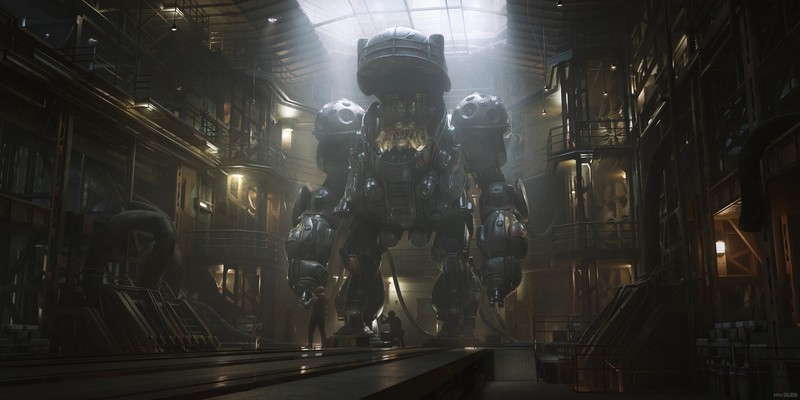ArtStation, artwork, futuristic, science fiction, mech, digital art