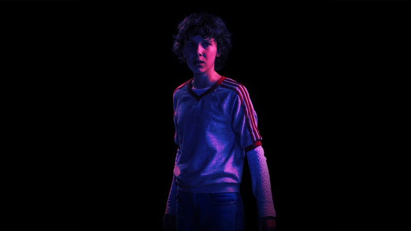tv series, Stranger Things, simple background, eleven, Millie Bobby Brown