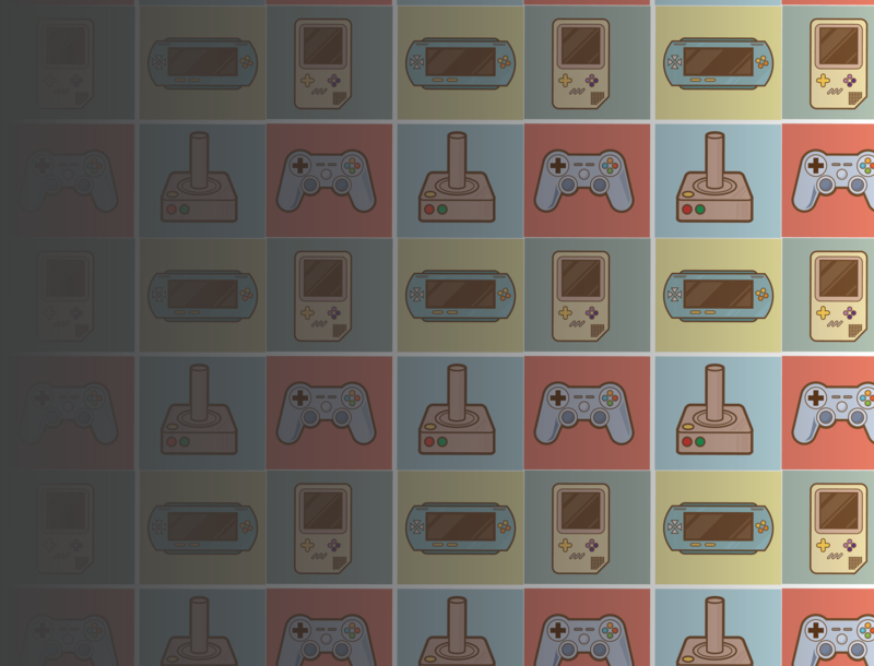 retro games, joystick, Patronus, degree, pop art, gradient