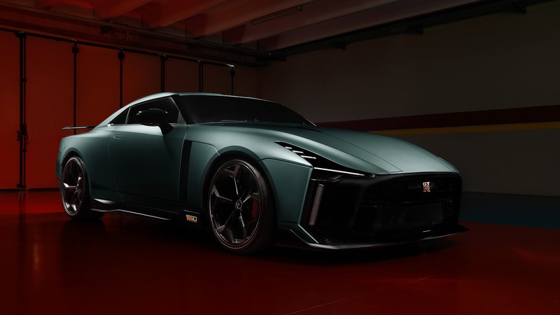 Nissan GT-R50, italdesign, vehicle, car, supercars, low light, spotlights