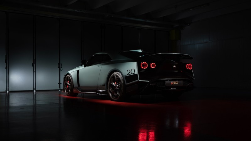 Nissan GT-R50, italdesign, vehicle, car, supercars, low light, spotlights