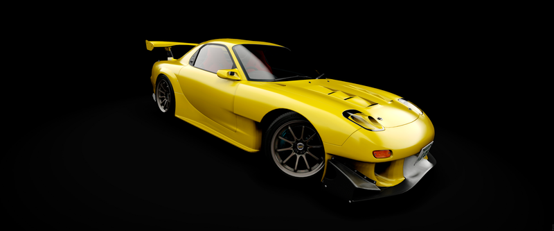 Mazda, Rx-7, rx7, Rotary, FD3S, Initial D, Keisuke Takahashi, yellow, simple, Japan, Japanese Car, Japanese cars, RedSuns