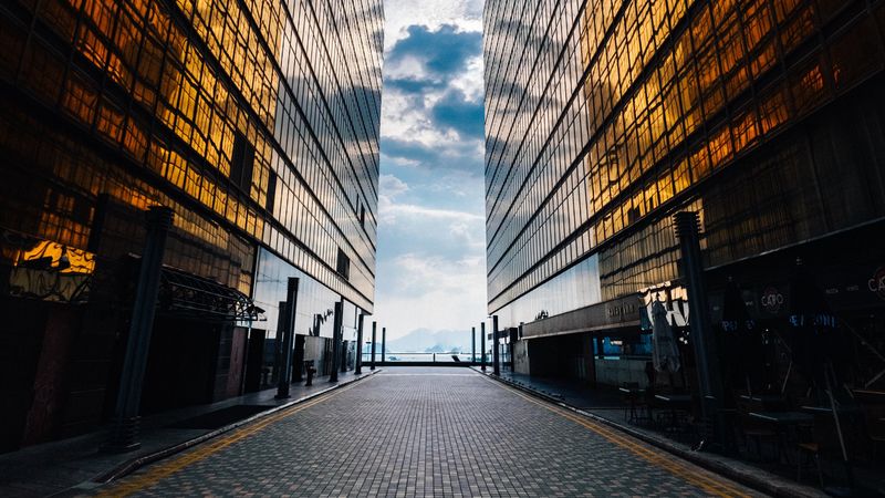 buildings, facade, glass, architecture, modern, 4k