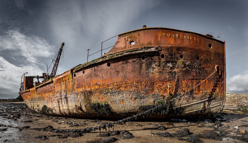 rust, old, vehicle, shipwreck