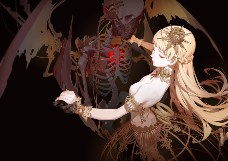 long hair, anime girls, blonde, original characters, anime