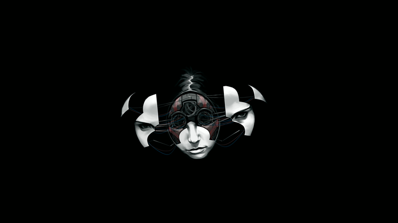 dark, robot, cyberpunk