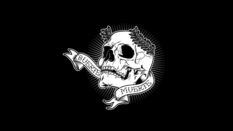 skull, tattoo, simple background, artwork