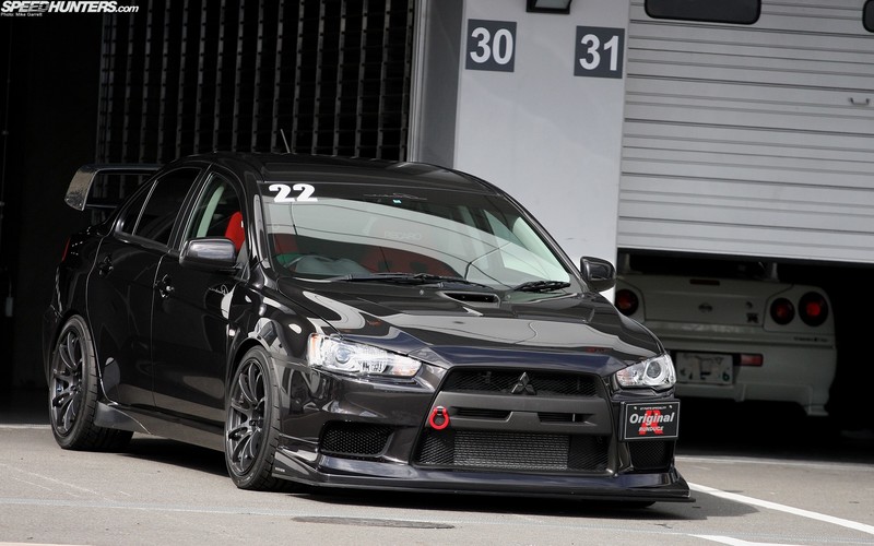 car, JDM, Mitsubishi Lancer Evo X, tuning, black cars