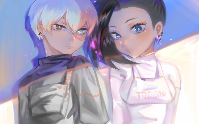 anime, anime girls, anime boys, Boku no Hero Academia, Todoroki, Momo Yaoyorozu, Shoto Todoroki, Shouto Todoroki, Todoroki Shōto, brunette, dark hair