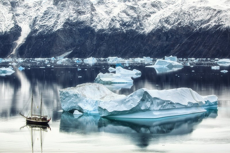 Greenland, ice, water, nature