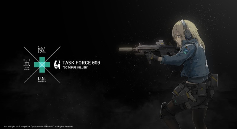 anime, anime girls, AegisFate, Girl With Weapon, weapon, 2017 (Year), blonde