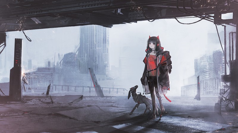 anime girls, anime, black hair