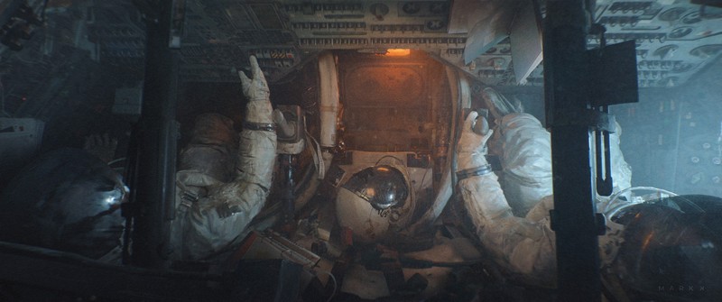 astronaut, spacesuit, artwork, MarkK, ultrawide