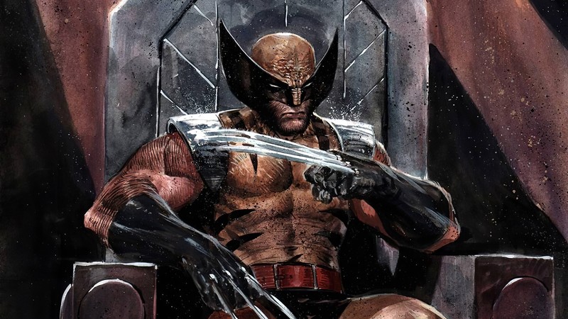 Wolverine, X-Men, claws, throne