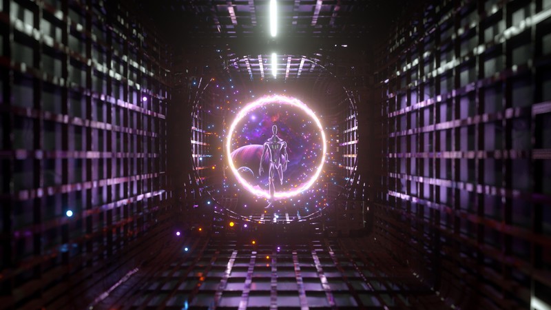 3D, digital art, artwork, illustration, space, Alien (movie), Portal, planet, colorful