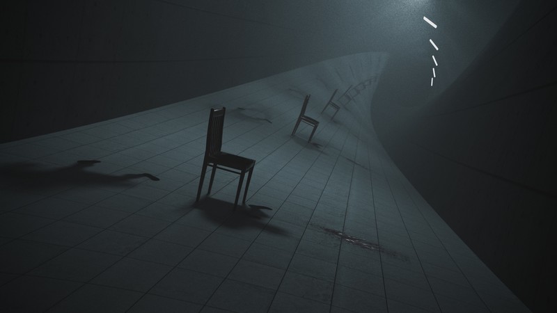 3D, digital art, artwork, illustration, death, chair, shadow, blood