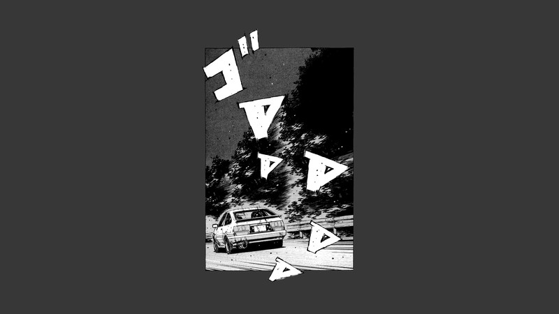 Initial D, Toyota AE86, anime, simple background