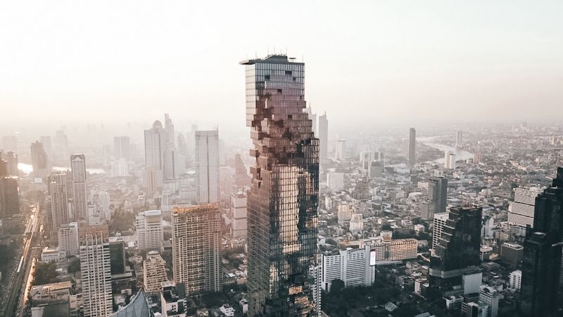 skyscrapers, buildings, architecture, modern, urban, tower, mirror, 4k
