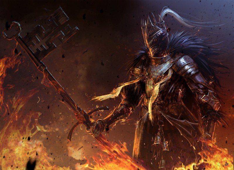 Dark Souls, fantasy art, artwork, bonfire