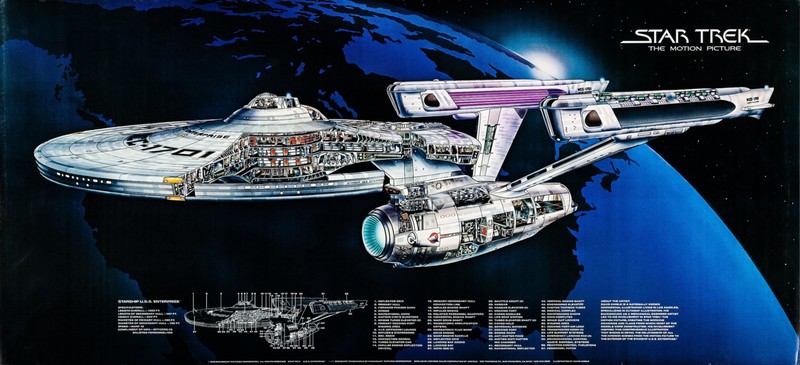 Star Trek, USS Enterprise (spaceship), Star Trek: TOS, Deck Plans, Star Trek: The Motion Picture, Constitution class