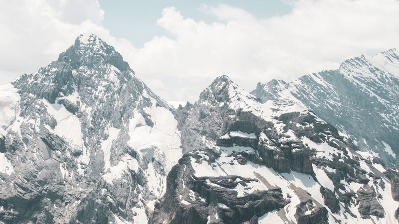 mountains, peaks, landscape, switzerland, 4k