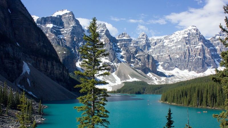 landscape, nature, mountains, lake, Canada