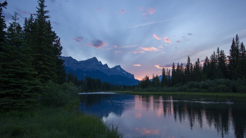 landscape, nature, mountains, lake, Canada