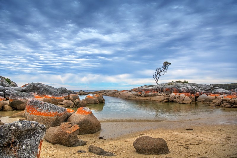 Tasmania, nature, sky, stones, landscape