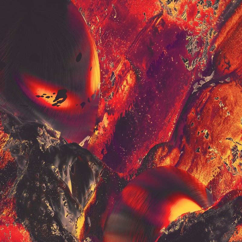 abstract, lava, shapes, texture, red