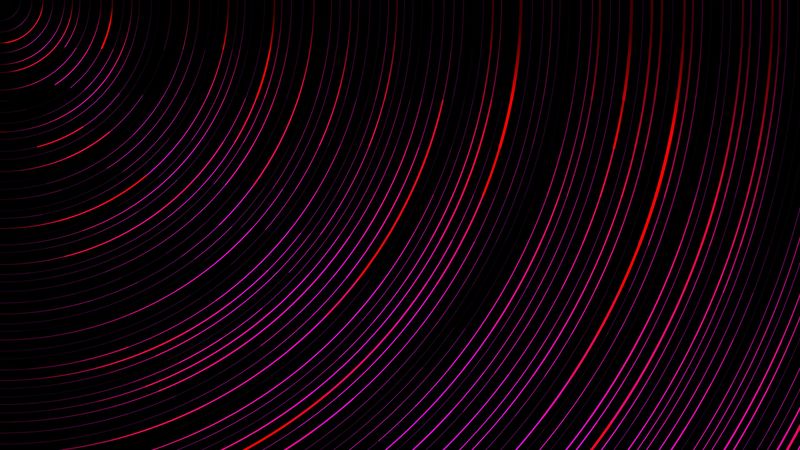 circles, lines, round, black, background, 4k