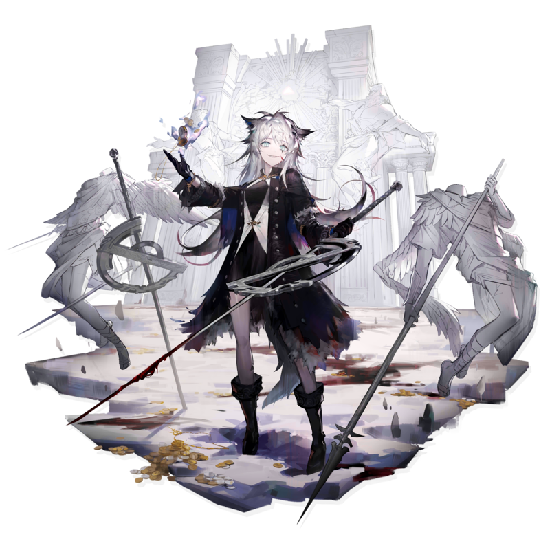 Lappland(Arknights), Arknights, anime, anime girls, angle, blood, spear