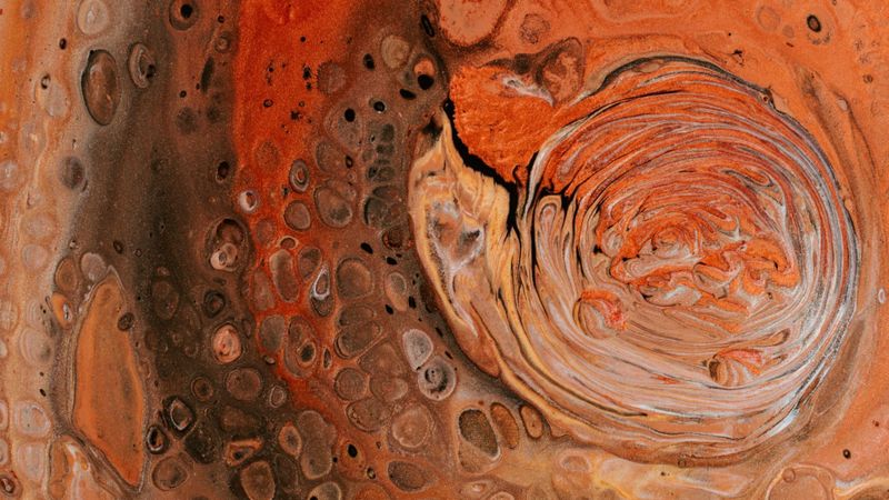 paint, spots, bubbles, liquid, thick, shades, blending, 4k