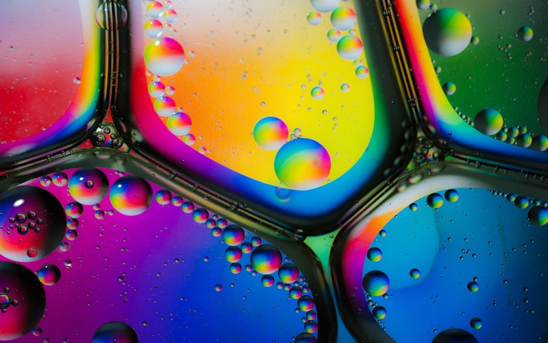 colorful, bubble, digital art