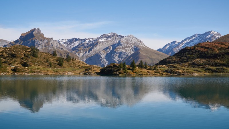 nature, landscape, sky, lake, mountains, Alps, Switzerland
