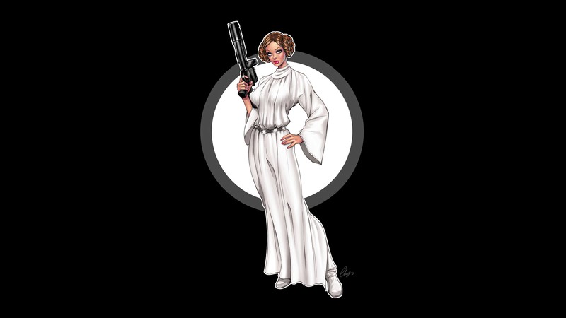 Star Wars, A New Hope, Leia Organa, simple background, black background
