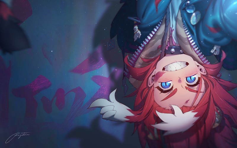 anime, anime girls, original characters, pink hair, blue eyes
